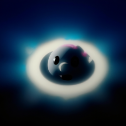 A image of Kirby sucking up the world like a black hole. But make it beautiful and cute as if they are doing it by accident.